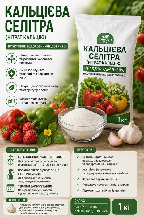 Кальцієва селітра (нітрат кальцію) 100 грам